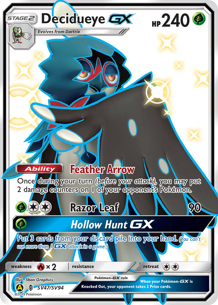 Decidueye GX (SV47/SV94) [Sun & Moon: Hidden Fates - Shiny Vault] | Card Merchant Takapuna