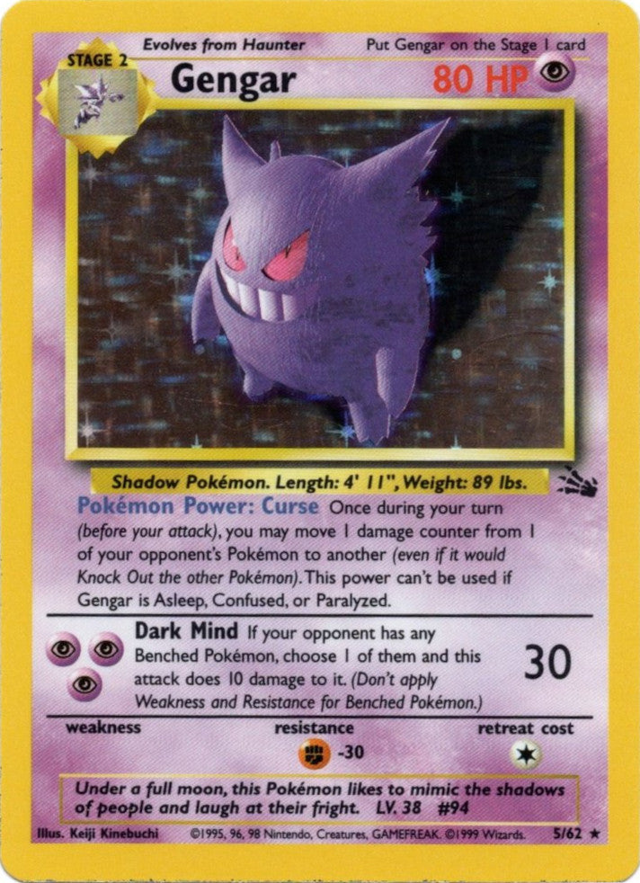 Gengar (5/62) [Fossil Unlimited] | Card Merchant Takapuna