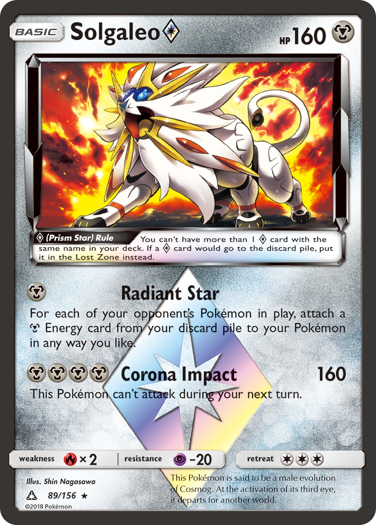 Solgaleo (89/156) (Prism Star) [Sun & Moon: Ultra Prism] | Card Merchant Takapuna