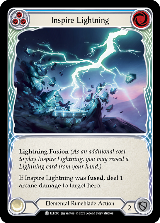 Inspire Lightning (Blue) [ELE090] (Tales of Aria)  1st Edition Normal | Card Merchant Takapuna