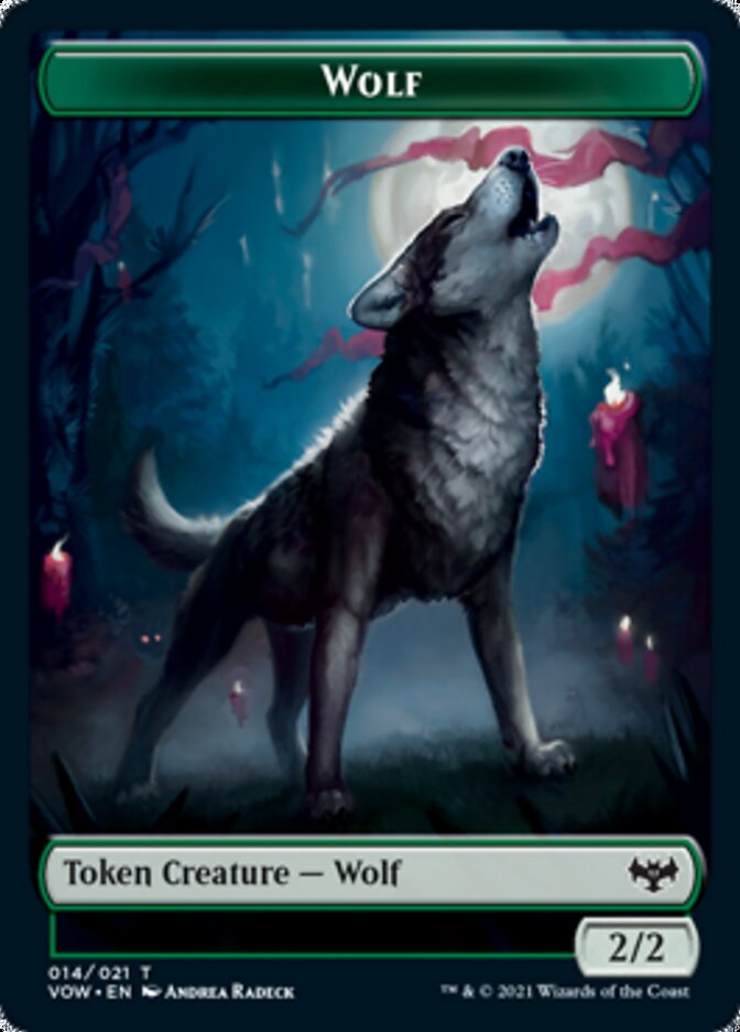 Blood // Wolf (014) Double-Sided Token [Innistrad: Crimson Vow Tokens] | Card Merchant Takapuna