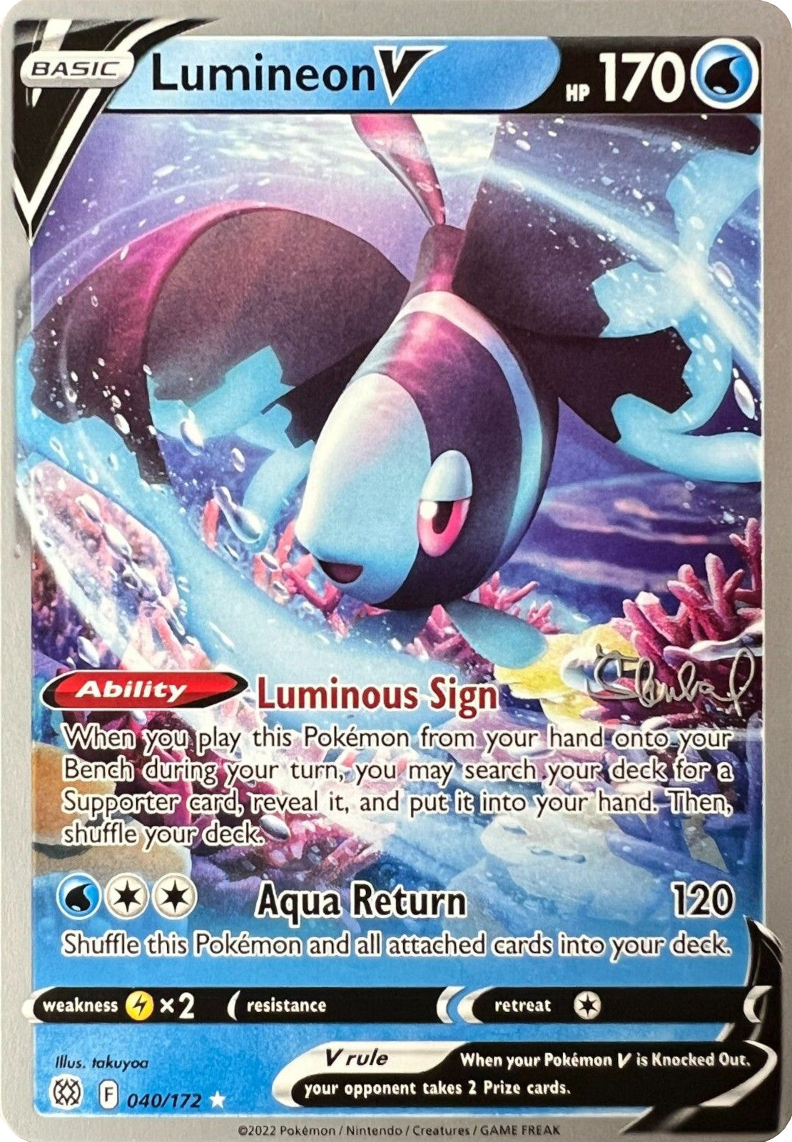 Lumineon V (040/172) (ADP - Ondrej Skubal) [World Championships 2022] | Card Merchant Takapuna