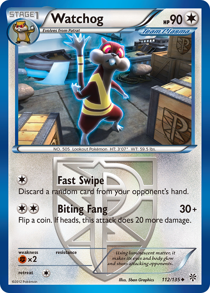 Watchog (112/135) [Black & White: Plasma Storm] | Card Merchant Takapuna