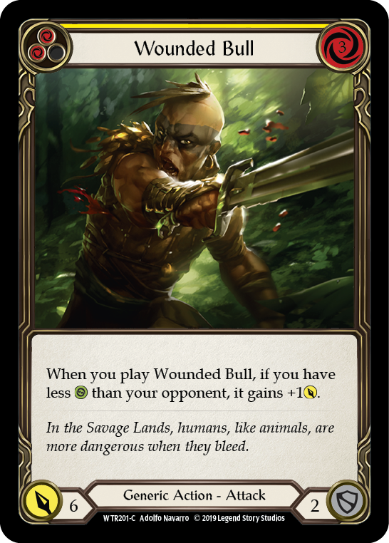 Wounded Bull (Yellow) [WTR201-C] (Welcome to Rathe)  Alpha Print Normal | Card Merchant Takapuna