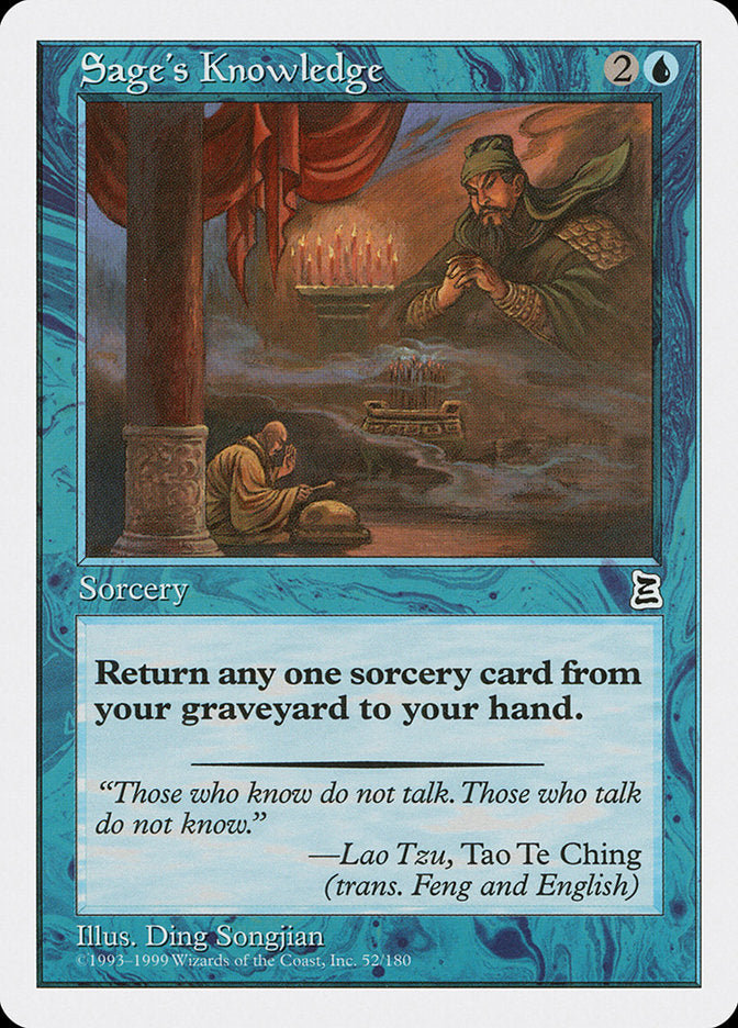 Sage's Knowledge [Portal Three Kingdoms] | Card Merchant Takapuna