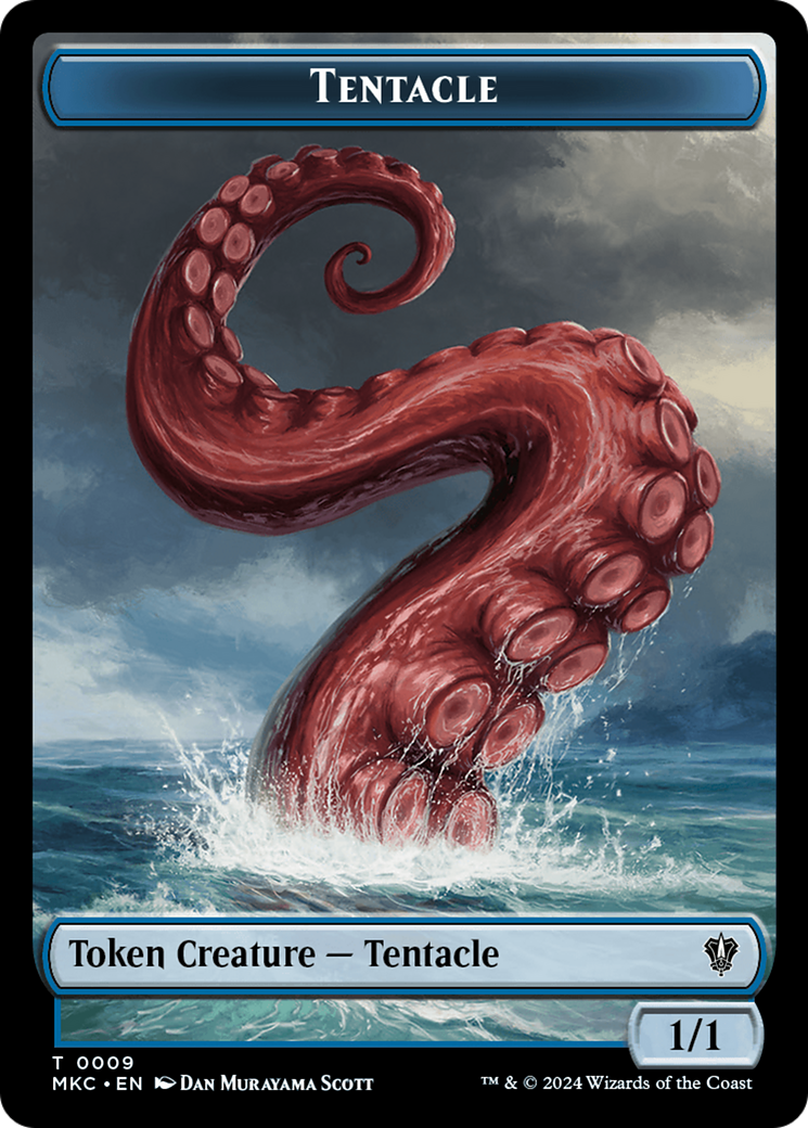 Tentacle // Koma's Coil Double-Sided Token [Murders at Karlov Manor Commander Tokens] | Card Merchant Takapuna