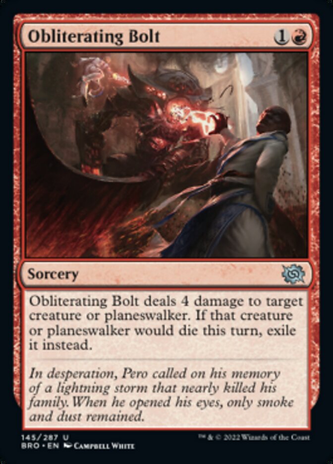 Obliterating Bolt [The Brothers' War] | Card Merchant Takapuna