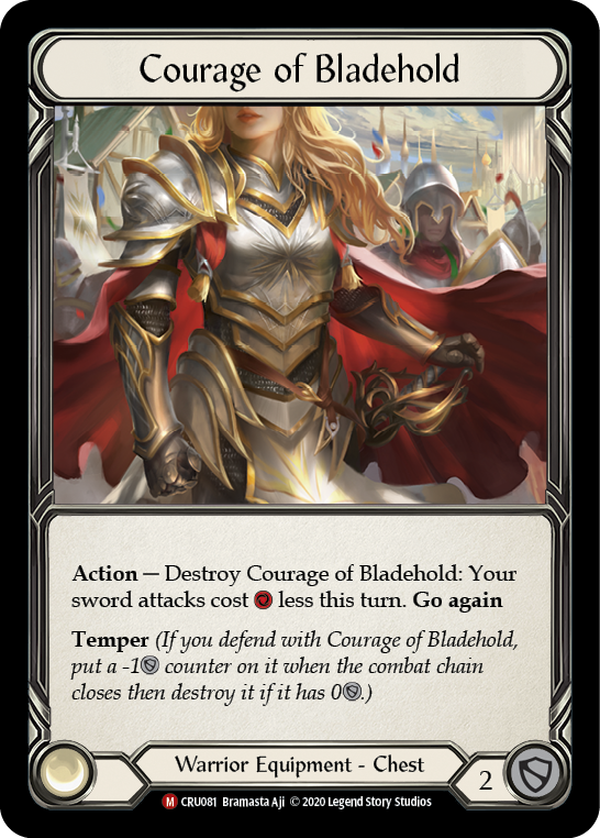 Courage of Bladehold [CRU081] (Crucible of War)  1st Edition Cold Foil | Card Merchant Takapuna