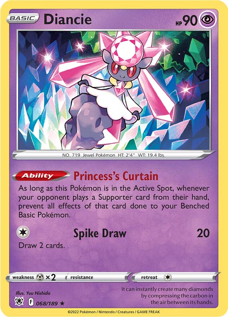 Diancie (068/189) [Sword & Shield: Astral Radiance] | Card Merchant Takapuna