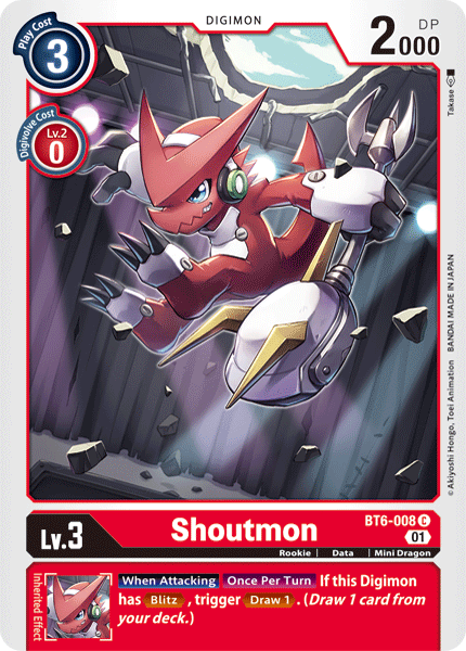 Shoutmon [BT6-008] [Double Diamond] | Card Merchant Takapuna