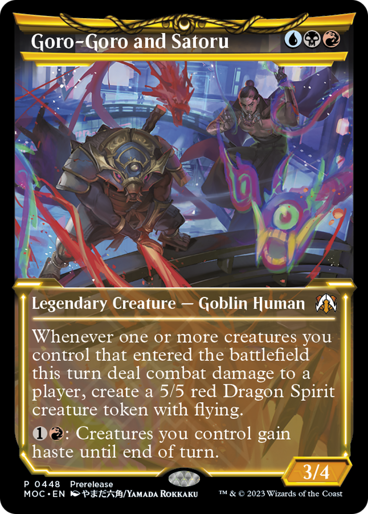 Goro-Goro and Satoru (Showcase Planar Booster Fun) [March of the Machine Commander Prerelease Promos] | Card Merchant Takapuna