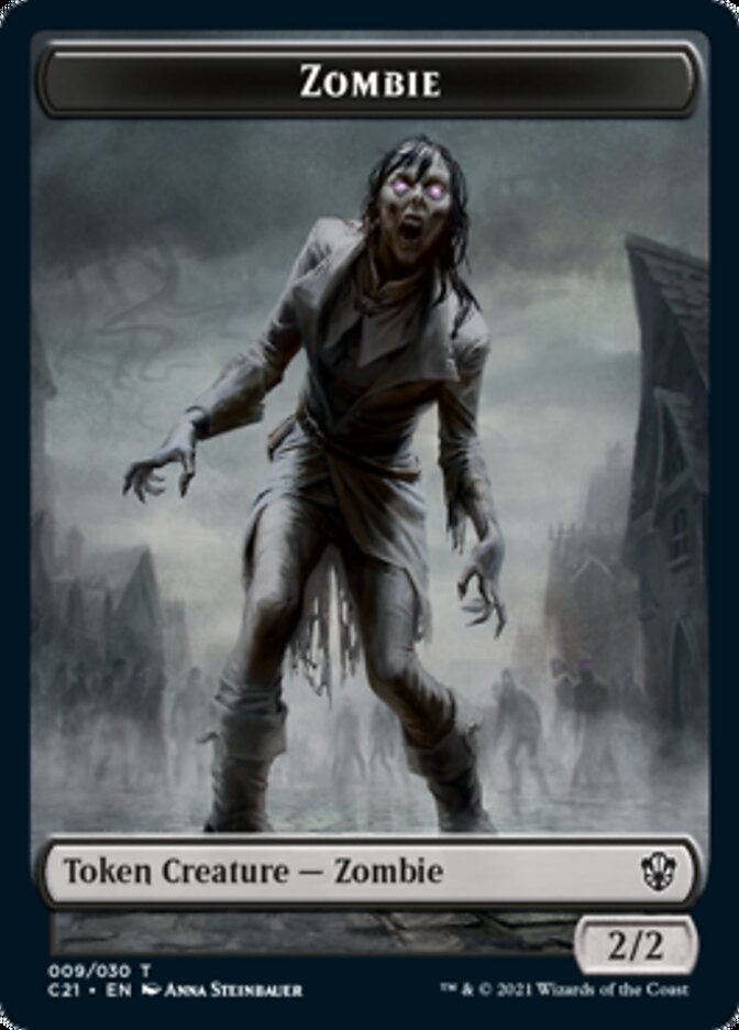 Zombie // Spirit Double-Sided Token [Commander 2021 Tokens] | Card Merchant Takapuna