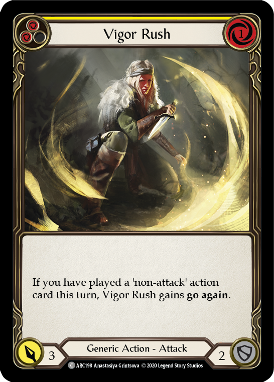 Vigor Rush (Yellow) [U-ARC198] (Arcane Rising Unlimited)  Unlimited Normal | Card Merchant Takapuna