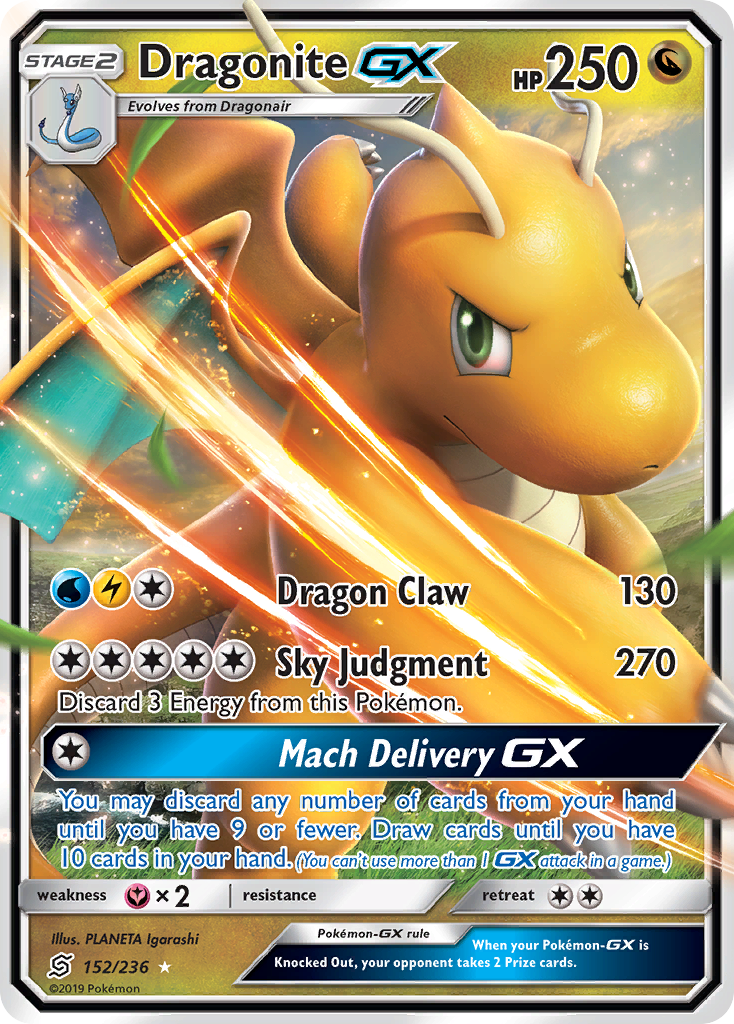 Dragonite GX (152/236) [Sun & Moon: Unified Minds] | Card Merchant Takapuna