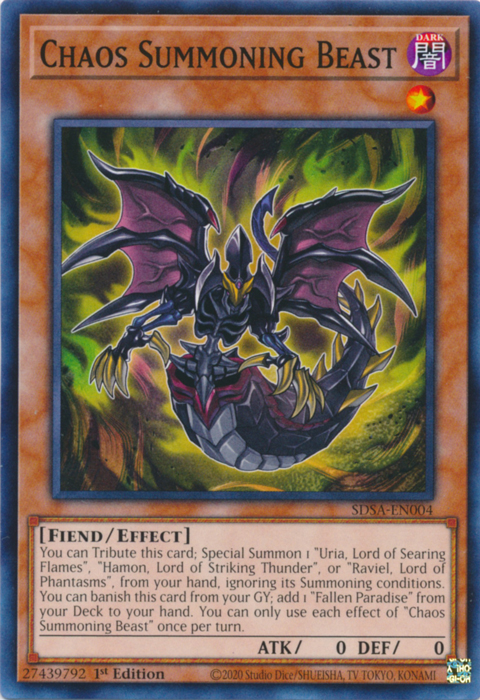 Chaos Summoning Beast [SDSA-EN004] Common | Card Merchant Takapuna