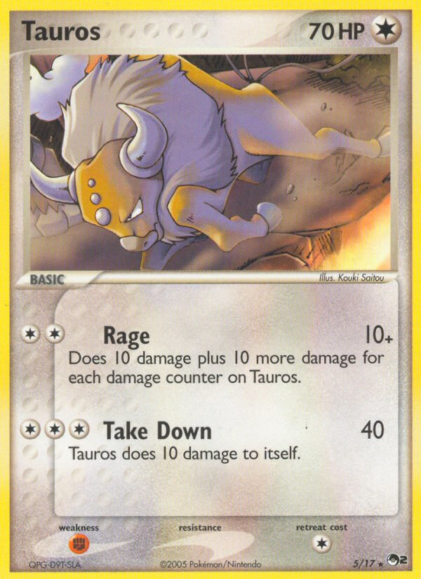 Tauros (5/17) [POP Series 2] | Card Merchant Takapuna