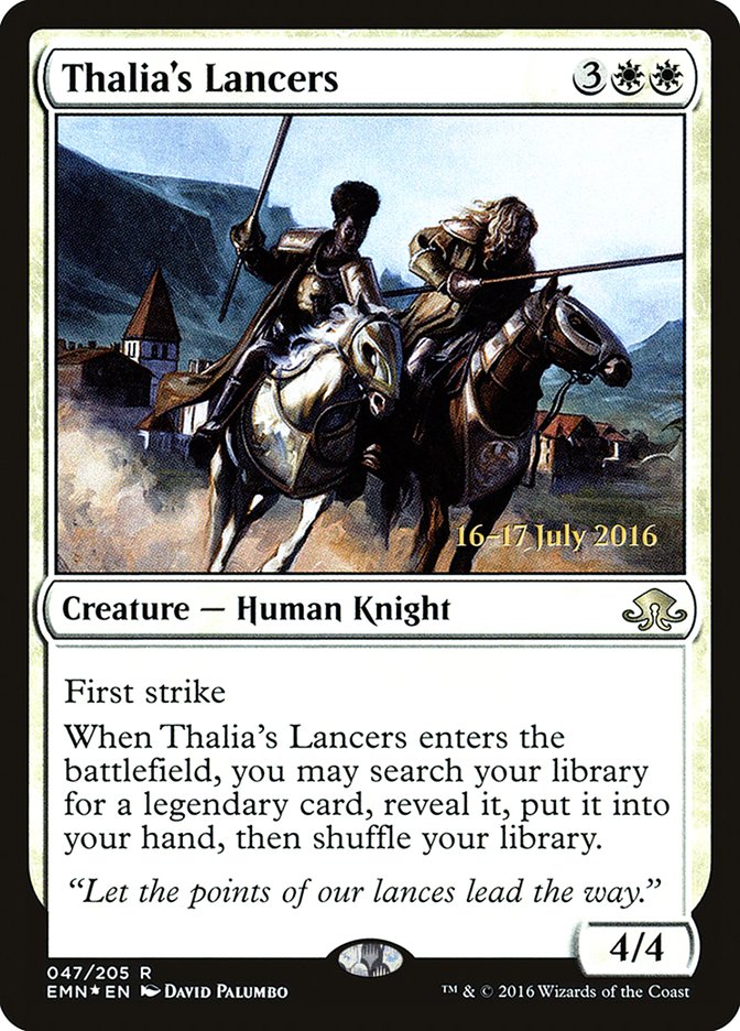 Thalia's Lancers [Eldritch Moon Prerelease Promos] | Card Merchant Takapuna