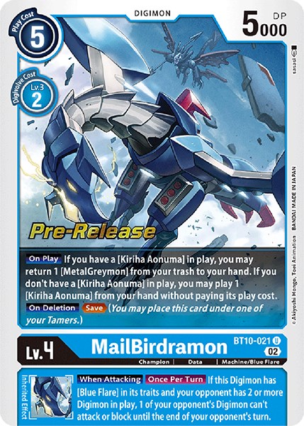 MailBirdramon [BT10-021] [Xros Encounter Pre-Release Cards] | Card Merchant Takapuna