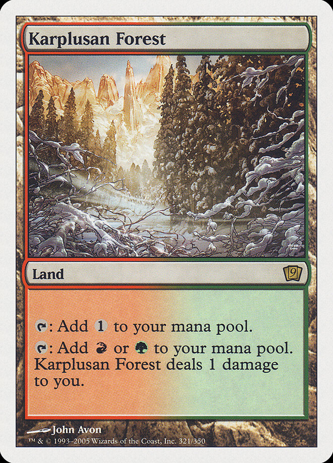 Karplusan Forest [Ninth Edition] | Card Merchant Takapuna