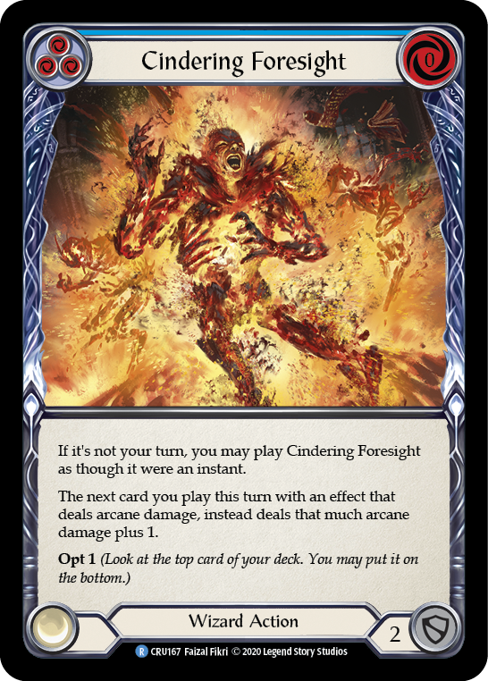 Cindering Foresight (Blue) [CRU167] (Crucible of War)  1st Edition Normal | Card Merchant Takapuna