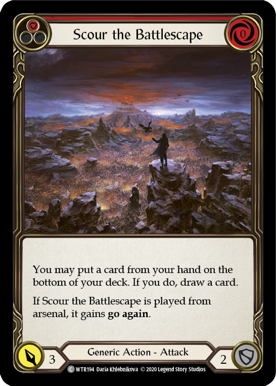 Scour the Battlescape (Red) [U-WTR194] (Welcome to Rathe Unlimited)  Unlimited Normal | Card Merchant Takapuna