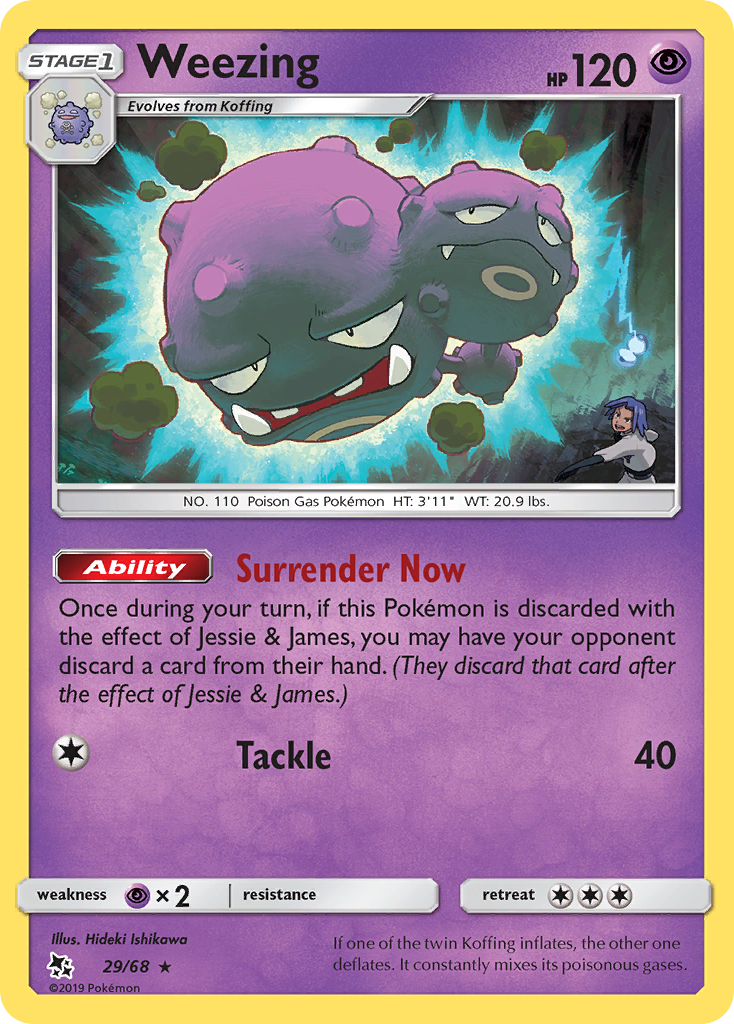 Weezing (29/68) [Sun & Moon: Hidden Fates] | Card Merchant Takapuna