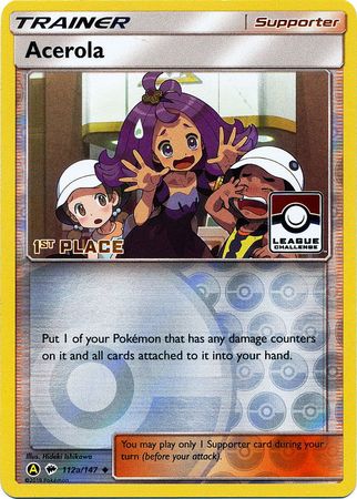 Acerola (112a/147) (League Promo 1st Place) [Sun & Moon: Burning Shadows] | Card Merchant Takapuna