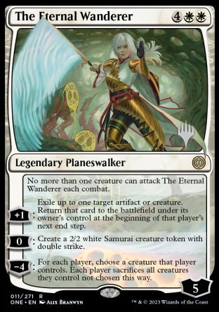 The Eternal Wanderer (Promo Pack) [Phyrexia: All Will Be One Promos] | Card Merchant Takapuna