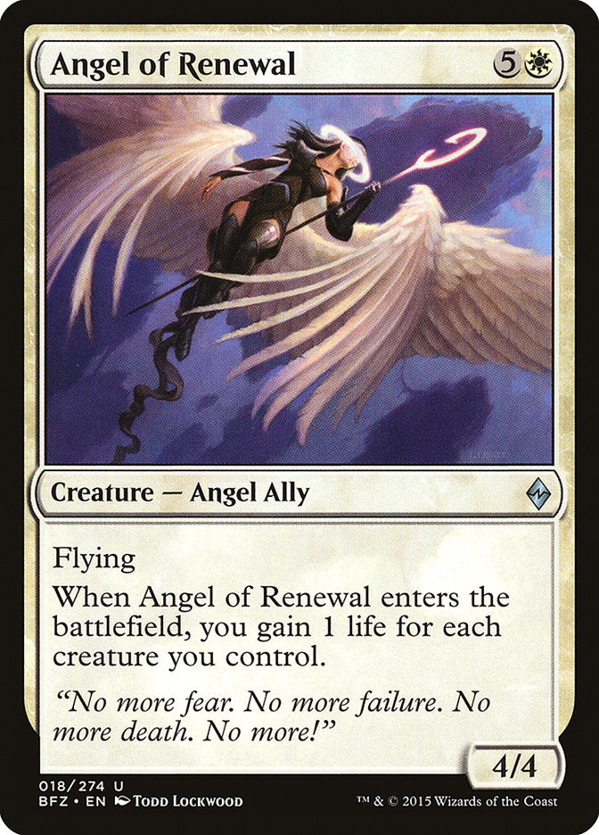 Angel of Renewal [Battle for Zendikar] | Card Merchant Takapuna