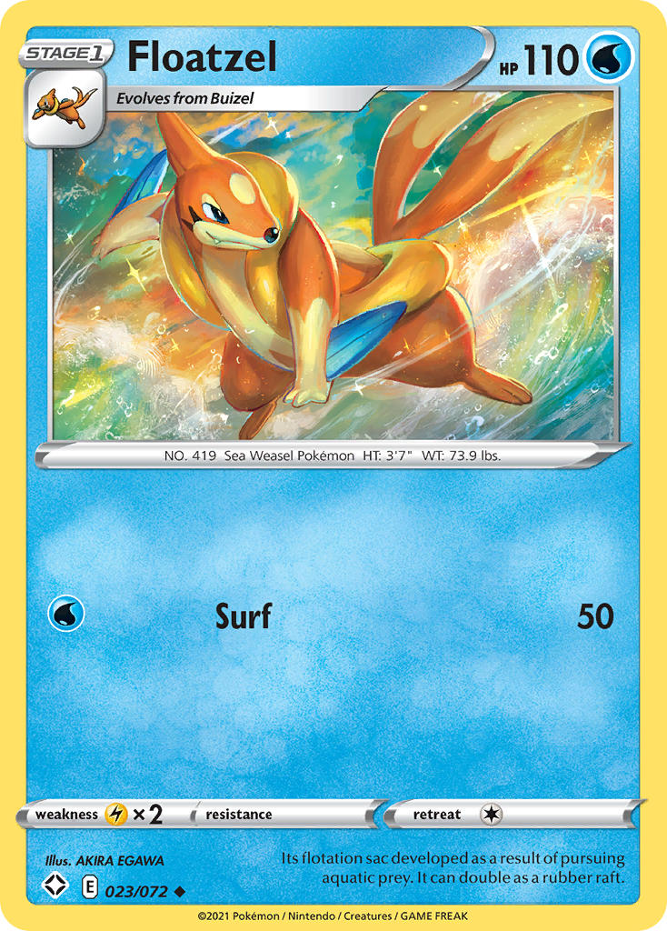 Floatzel (023/072) [Sword & Shield: Shining Fates] | Card Merchant Takapuna