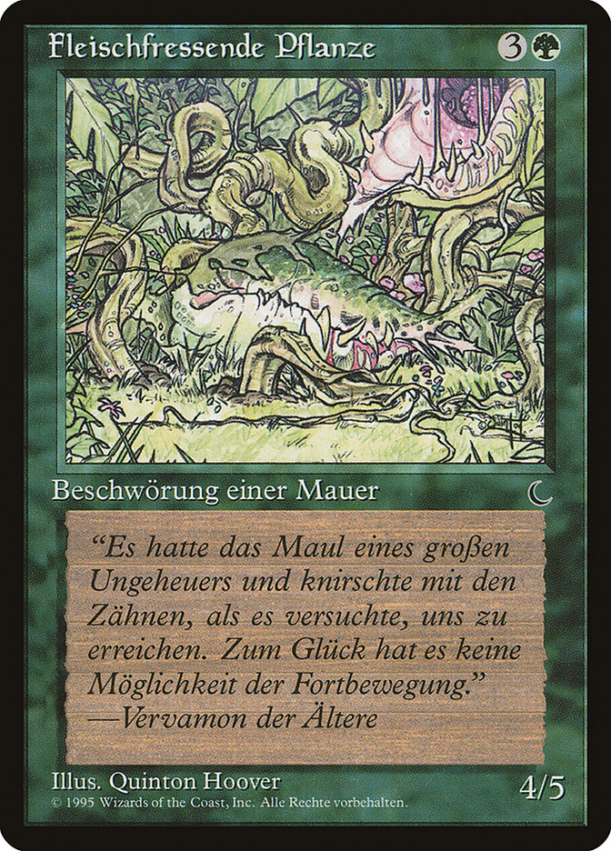 Carnivorous Plant (German) - "Fleischfressende Pflanze" [Renaissance] | Card Merchant Takapuna