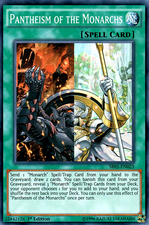 Pantheism of the Monarchs [SR01-EN023] Super Rare | Card Merchant Takapuna