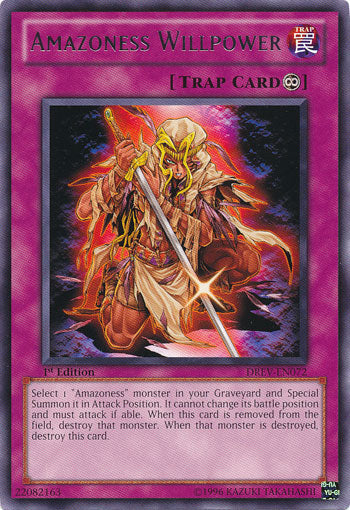 Amazoness Willpower [DREV-EN072] Rare | Card Merchant Takapuna