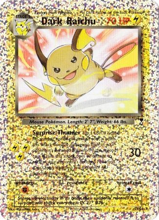 Dark Raichu (S3/S4) [Box Topper] | Card Merchant Takapuna