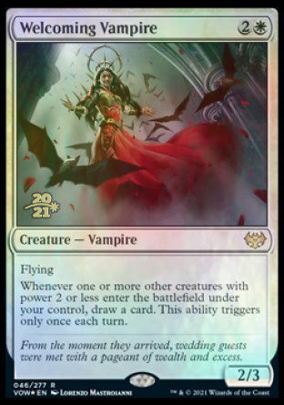 Welcoming Vampire [Innistrad: Crimson Vow Prerelease Promos] | Card Merchant Takapuna