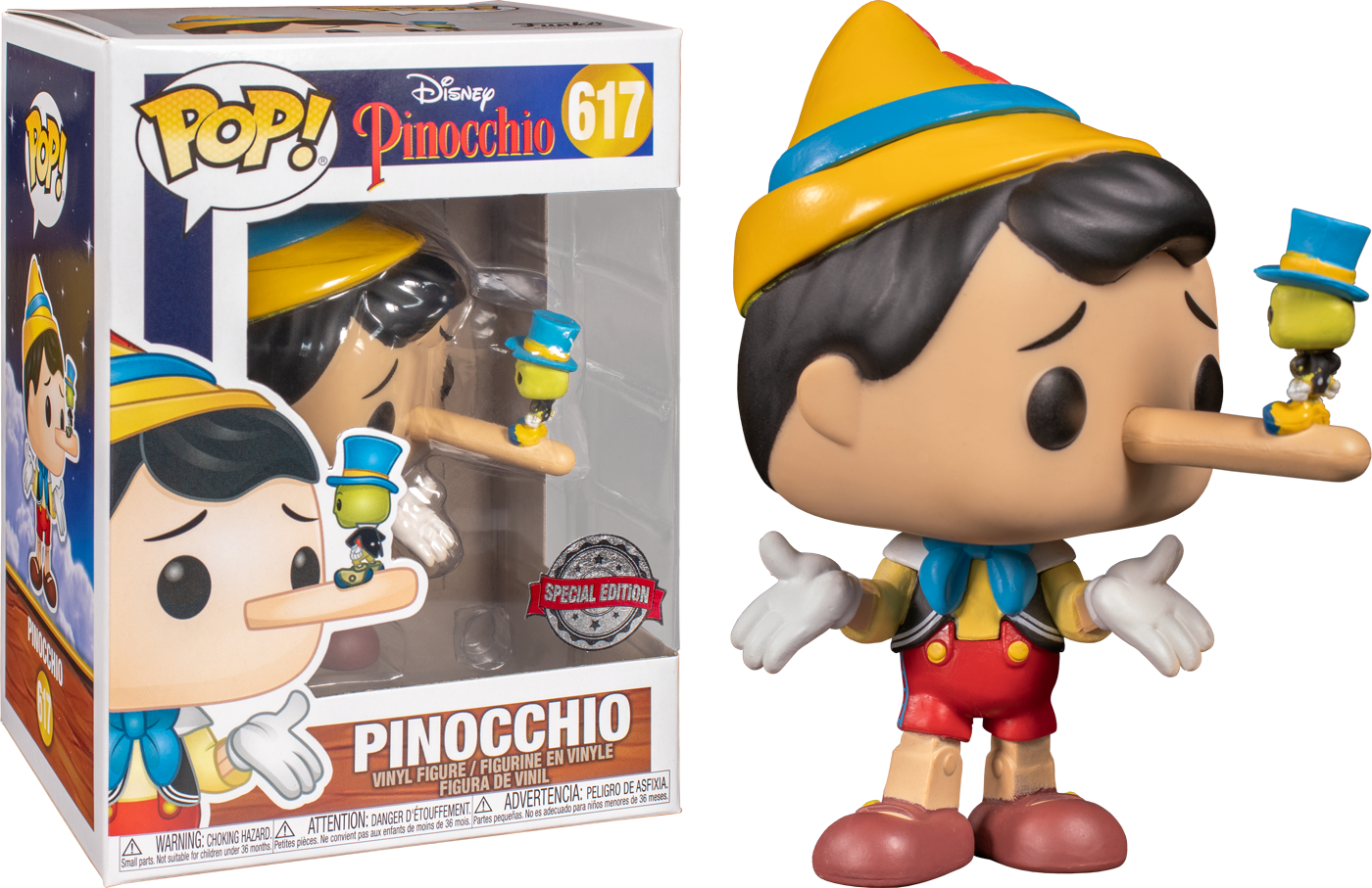 Pinocchio - Pinocchio w/Jiminy Pop! 617 | Card Merchant Takapuna