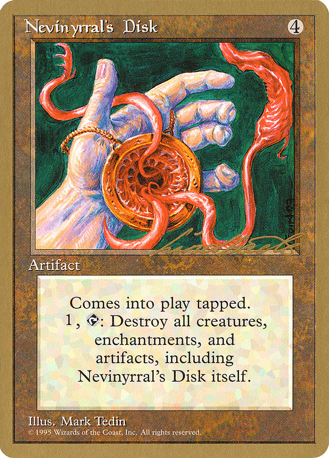 Nevinyrral's Disk (Leon Lindback) [Pro Tour Collector Set] | Card Merchant Takapuna