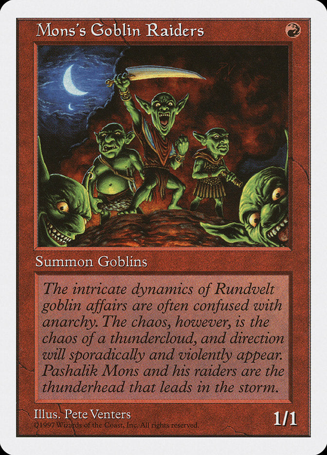 Mons's Goblin Raiders [Fifth Edition] | Card Merchant Takapuna