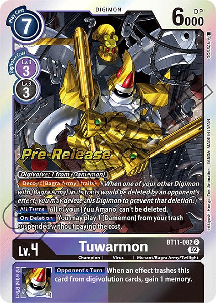 Tuwarmon [BT11-082] [Dimensional Phase Pre-Release Promos] | Card Merchant Takapuna