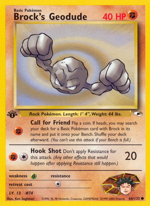 Brock's Geodude (66/132) [Gym Heroes 1st Edition] | Card Merchant Takapuna