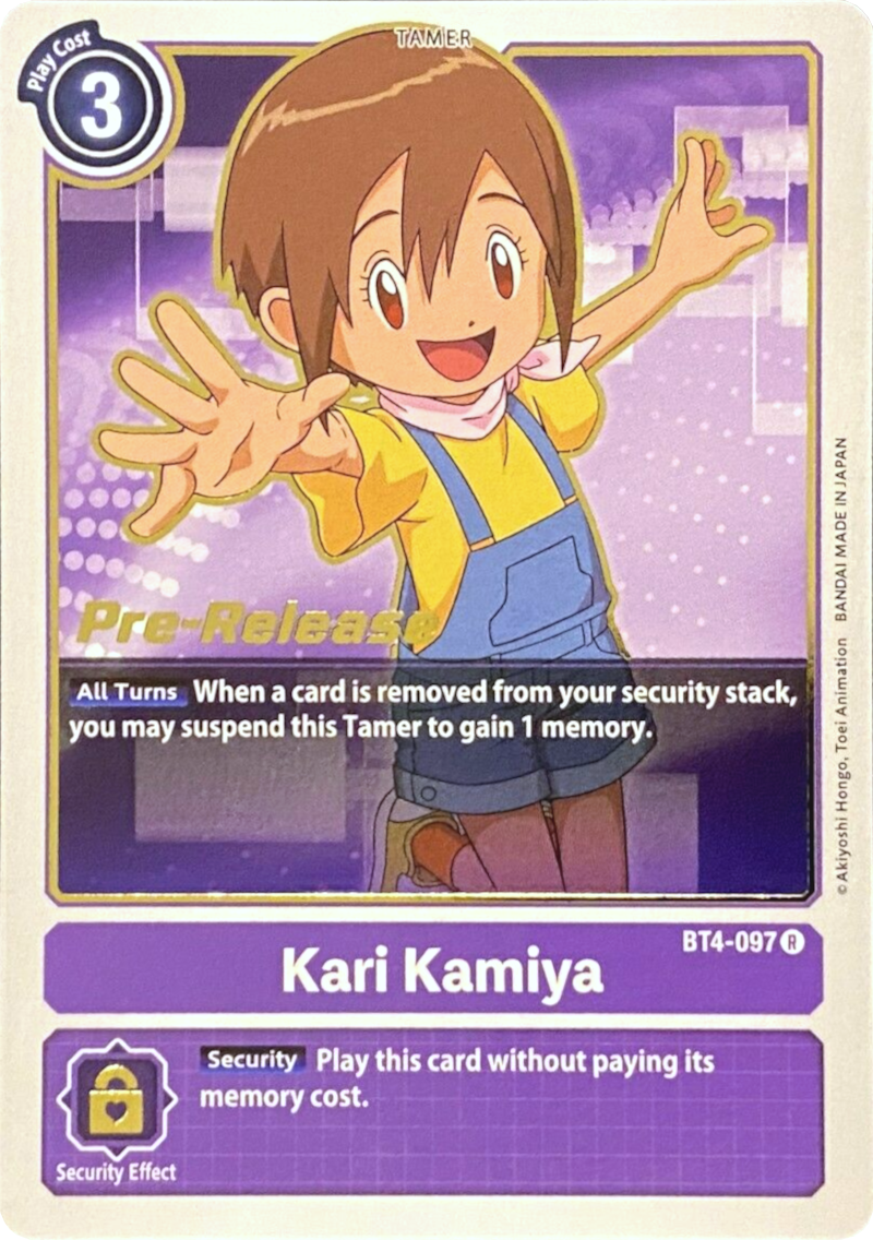 Kari Kamiya [BT4-097] [Great Legend Pre-Release Promos] | Card Merchant Takapuna