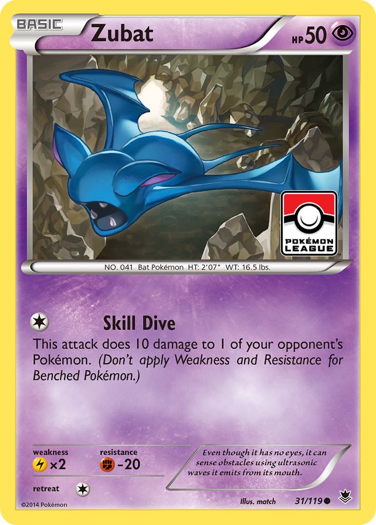 Zubat (31/119) [XY: Phantom Forces] | Card Merchant Takapuna