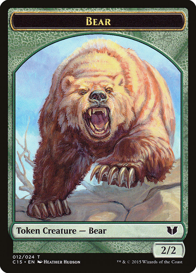 Bear // Spider Double-Sided Token [Commander 2015 Tokens] | Card Merchant Takapuna