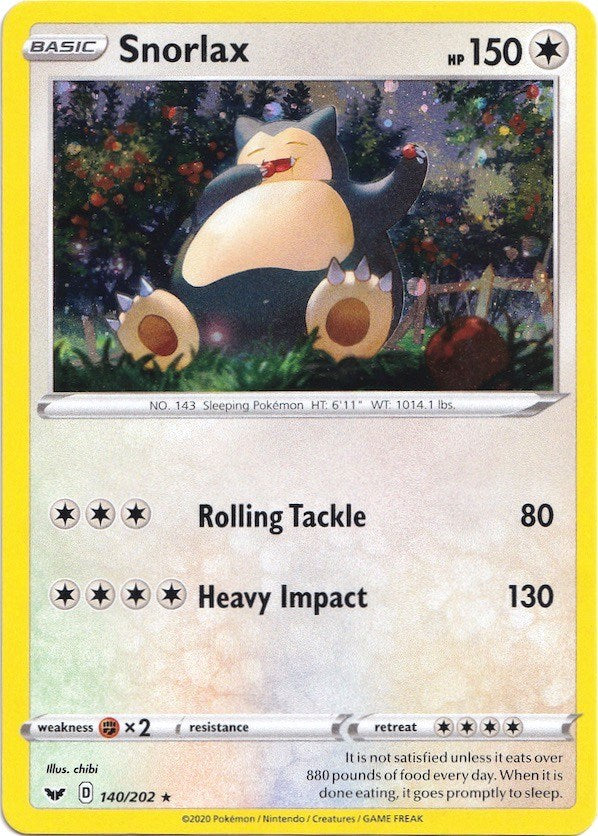 Snorlax (140/202) (Cosmos Holo) [Sword & Shield: Base Set] | Card Merchant Takapuna