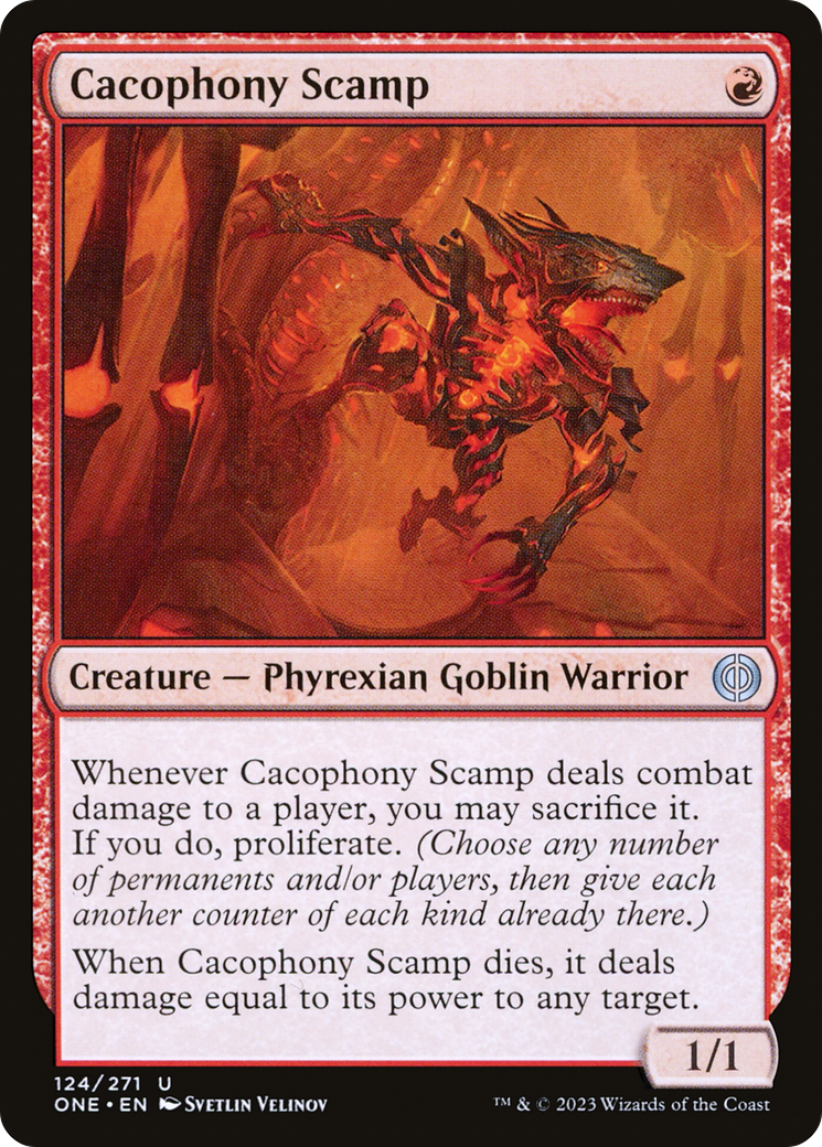 Cacophony Scamp [Phyrexia: All Will Be One] | Card Merchant Takapuna