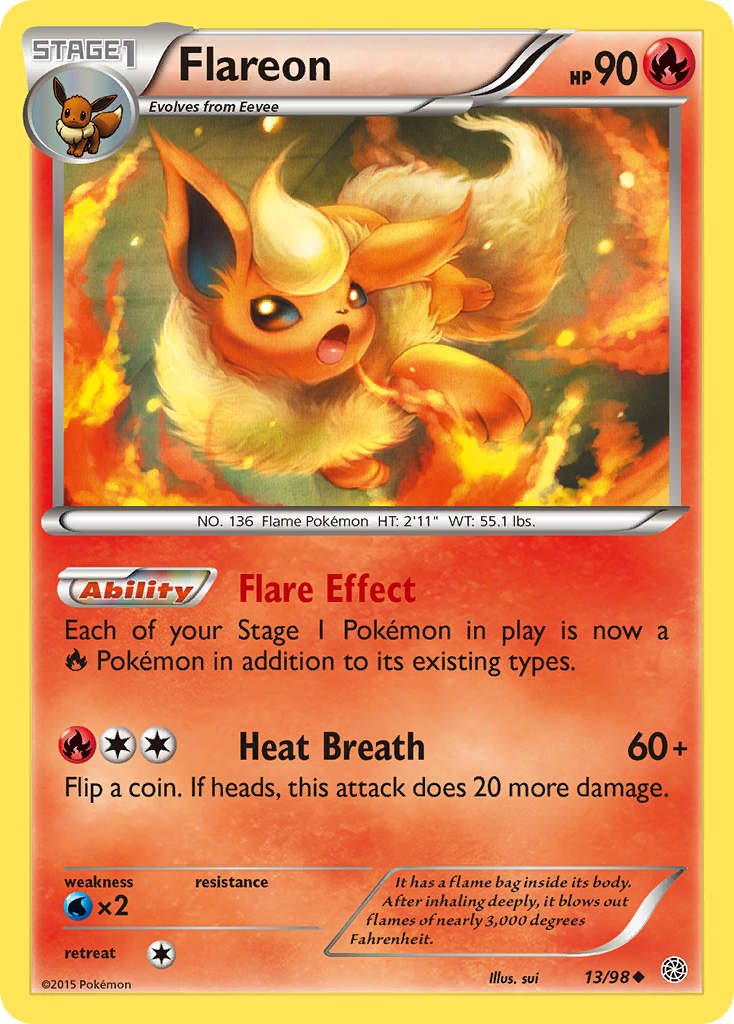 Flareon (13/98) [XY: Ancient Origins] | Card Merchant Takapuna