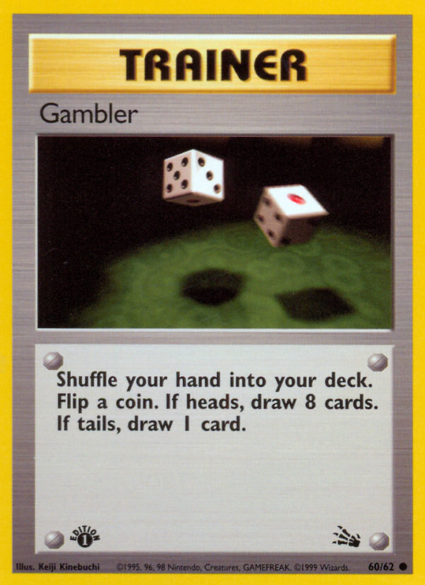 Gambler (60/62) [Fossil 1st Edition] | Card Merchant Takapuna