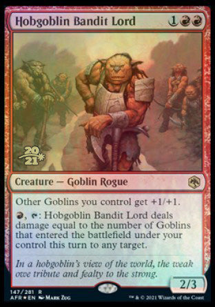 Hobgoblin Bandit Lord [Dungeons & Dragons: Adventures in the Forgotten Realms Prerelease Promos] | Card Merchant Takapuna