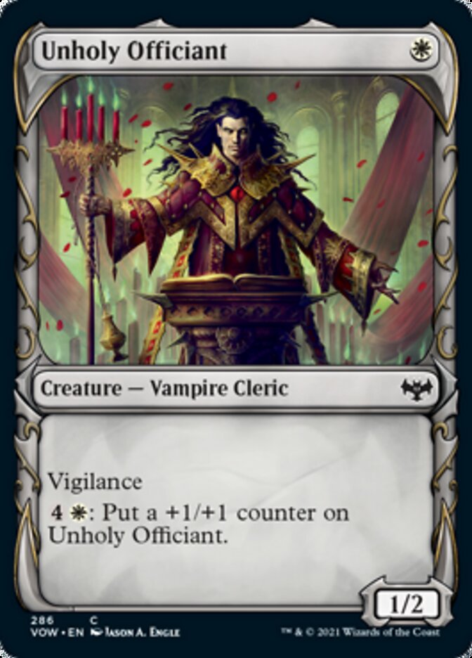 Unholy Officiant (Showcase Fang Frame) [Innistrad: Crimson Vow] | Card Merchant Takapuna