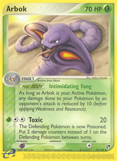 Arbok (29/100) [EX: Sandstorm] | Card Merchant Takapuna